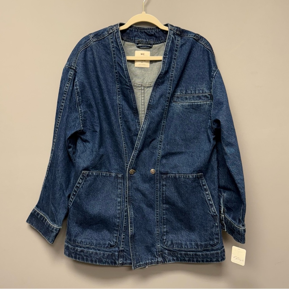 Free People Dark Indigo Denim Jacket - Picture 5 of 10